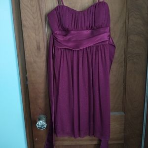 Sparkly magenta homecoming or semi-formal spaghetti strap vintage dress